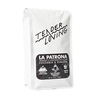 Tender loving coffee roasters la patrona women's cooperative blend from colombia and sumatra